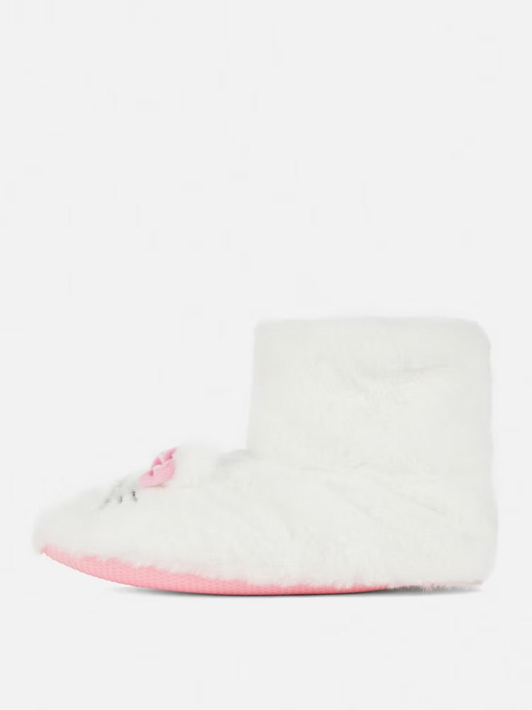 Hello Kitty Plush Bootie Slippers