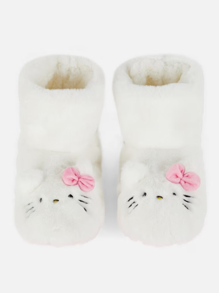 Hello Kitty Plush Bootie Slippers