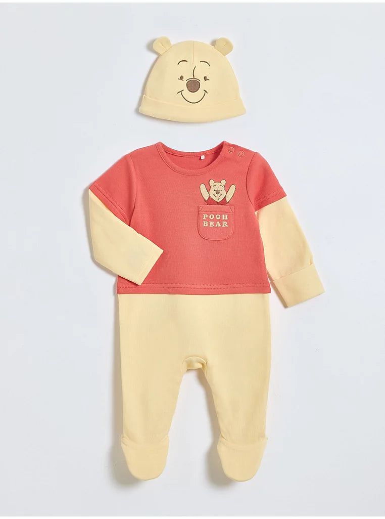Disney Winnie the Pooh Sleepsuit and Hat