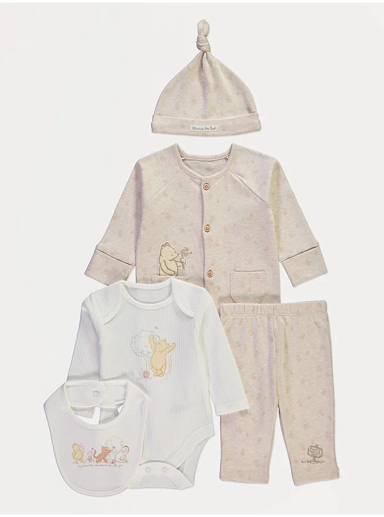Disney Winnie The Pooh 5 Piece Baby Set